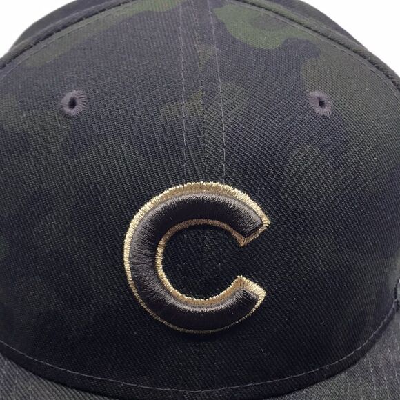 New Era Chicago Cubs Armed Forces Memorial Day Camo 59FIFTY Fitted Hat Sz 7 - Picture 2 of 16